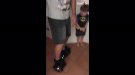 'Dad rides son's hoverboard for the first time, (almost) breaks his hand'