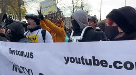 Protests outside Kenosha courthouse after Rittenhouse acquittal
