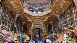This STUNNING Portuguese bookshop may have inspired J.K. Rowling's 'Flourish & Blotts' from Harry Potter series