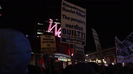 “We stand with Kenosha”: Demonstrators in New York decry Rittenhouse trial verdict, march over the Brooklyn Bridge