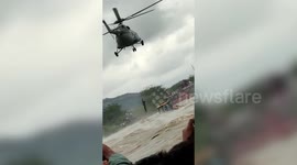 Indian Air Force intervenes in extreme rescue operation to save four people stranded in swollen river