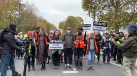 Insulate Britain Supporters protest over Injunction against insulate Britain protesters