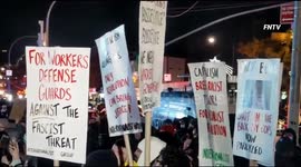 'F*** Kyle' shout hundreds of angry protesters following Rittenhouse's trial verdict