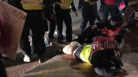 Police forcefully remove Insulate Britain's protesters who have blocked another road in Vauxhall, London