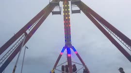 Funfair ride video in Aberystwyth 2021, action video