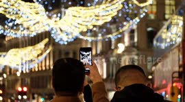 Beautiful Christmas lights sparkle in London