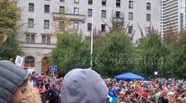 Covid-19 Freedom Rally in Vancouver, Canada