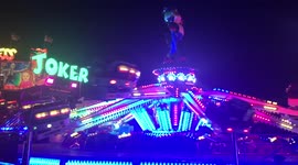 Joker Funfair Ride in Aberystwyth, West Wales, UK