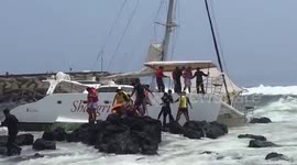 Yacht crew rescued after running aground in South Korea