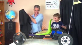 Guilt ridden Dad turns a Golf Trolley into a Go Kart for his children to play on
