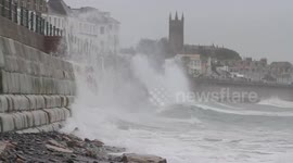 Summer storms hit Cornish coast