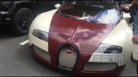 Luxury cars lined up outside Dorchester hotel