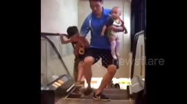 Frightened shoppers use bizarre ways to avoid escalators