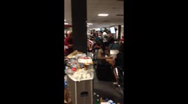 Chaos inside Rome's Fiumicino airport