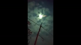 Green meteor crosses the sky of Buenos Aires