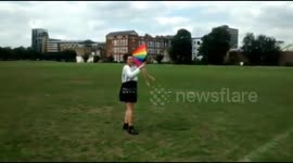 Hilarious kite flying fail