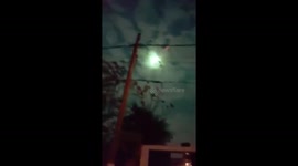 Green meteor crosses the sky of Buenos Aires