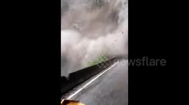 Rainfall causes huge landslide in China