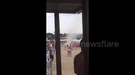 Dust devil at music festival