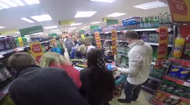 Farmers empty UK supermarket of milk in protest at prices