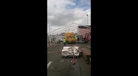 How to get a lorry stuck under Marquee