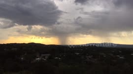 Gorgeous stormy time-lapse sunset