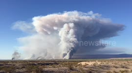 Large blaze burns in Mohave