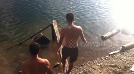 Water jump fail