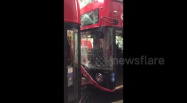 Bus collision in London's West End