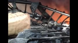 Cars burnt in Tianjin blasts