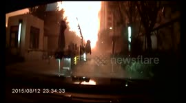 Dashcam captures moment of Tianjin blasts