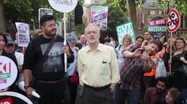 Jeremy Corbyn addresses Budget Day anti-austerity protest