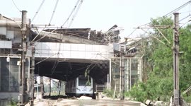 Overground station destroyed in Tianjin explosions