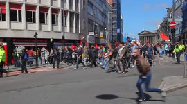 Anti Fascists Clash With Neo Nazi's in Liverpool City Centre
