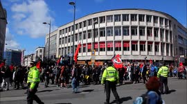 Neo-Nazi / Anti Fascists March - Liverpool