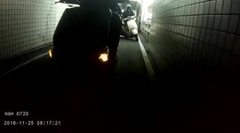 BRUTAL ACCIDENT: Reckless moped rider spins out other rider causing a crash (Dashcam Video)