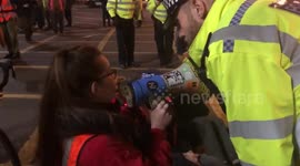 Insulate Britain activist Gabby Ditton sings Bohemian Rhapsody before being arrested whilst blocking road in London