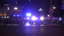 Vice President Kamala Harris departs the Eisenhower Executive Office building en-route to the United States Naval Observatory