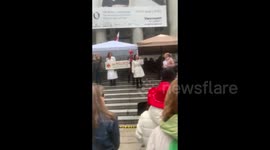 Freedom Rally against Covid-19 restrictions in Vancouver, Canada