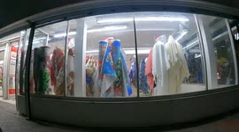 Time lapse of people shopping in downtown Hermosillo Mexico, at night walking among the lights of the city a few weeks before Christmas and New Years. Daily life. State of Sonora border with Arozina United States