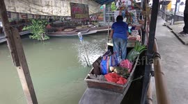 Popular floating market eerily quiet despite tourists starting to return to Thailand