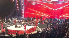 Wrestler Seth Rollins attacked by fan during 'Monday Night Raw' At Barclays Center in New York