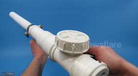 YouTuber builds DIY 'bazooka' out of plastic pipes