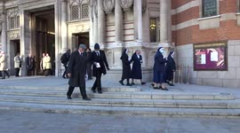 Church sisters are leaving Westminster Cathedral following the funeral mass for Sir David Amess MP