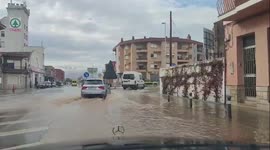 Severe thunderstorms flood roads in Catalonia