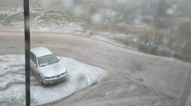 Isolated depression DANA dumps large amount of hail in Catalonia, Spain