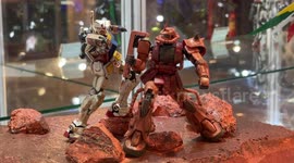 Gundam robot fans compete to build models at event in Thailand