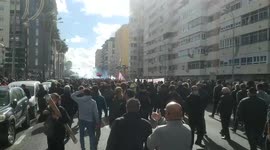 Spain: Supporters Of Metalworkers Strike March Down Streets Of Cádiz