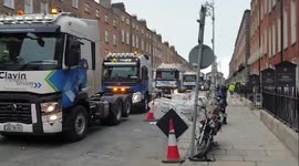Ireland: Truckers Descend On Dublin Protesting Over Increasing Fuel Price