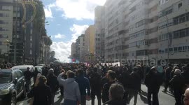 Actuación policial frente a una manifestación totalmente pacífica en Cádiz